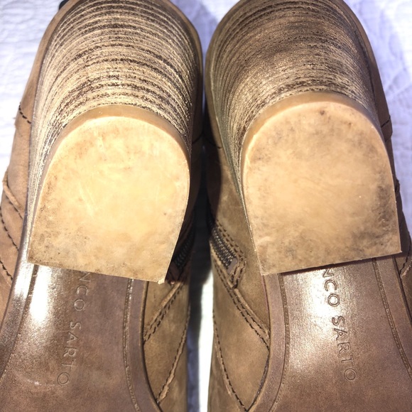 FRANCO SARTO Dotty Ankle Boots Tan Leather Sz 9 - Picture 12 of 14